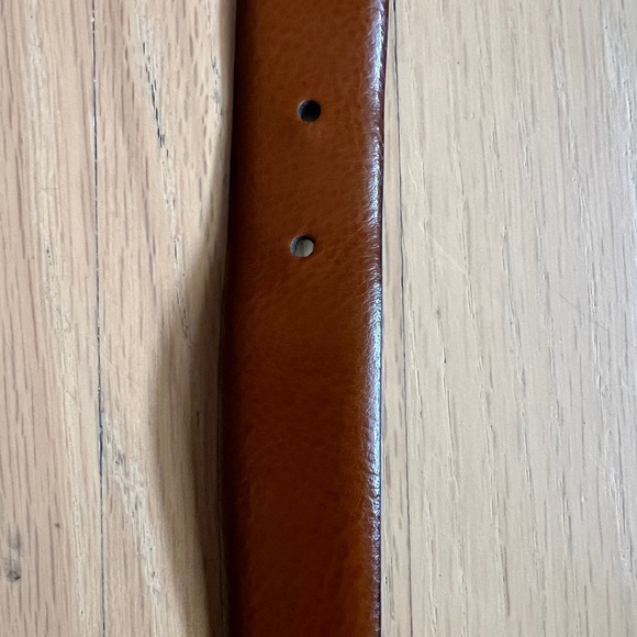 Paul Lawrence Genuine Brown Leather Belt 30 Waist Made in Italy Metal Buckle - Picture 7 of 7